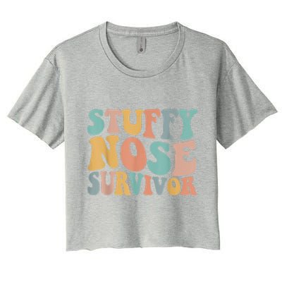 Stuffy Nose Survivor Funny Women's Crop Top Tee