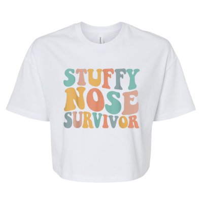 Stuffy Nose Survivor Funny Bella+Canvas Jersey Crop Tee