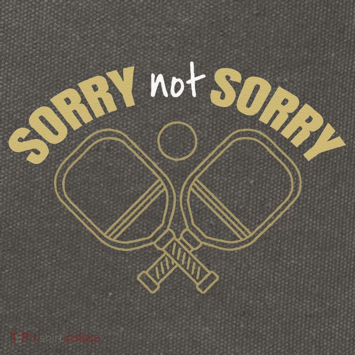 Sorry Not Sorry Pickleball Cotton Canvas Backpack