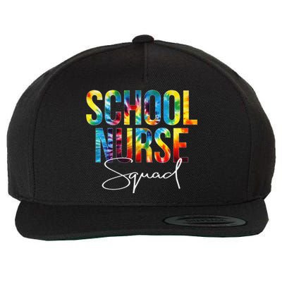 School Nurse Squad Appreciation Day Tie Dye For Work Wool Snapback Cap