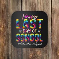 School Nurse Squad Happy Last Day of School Funny Tie Dye Coaster