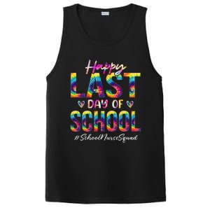 School Nurse Squad Happy Last Day of School Funny Tie Dye PosiCharge Competitor Tank