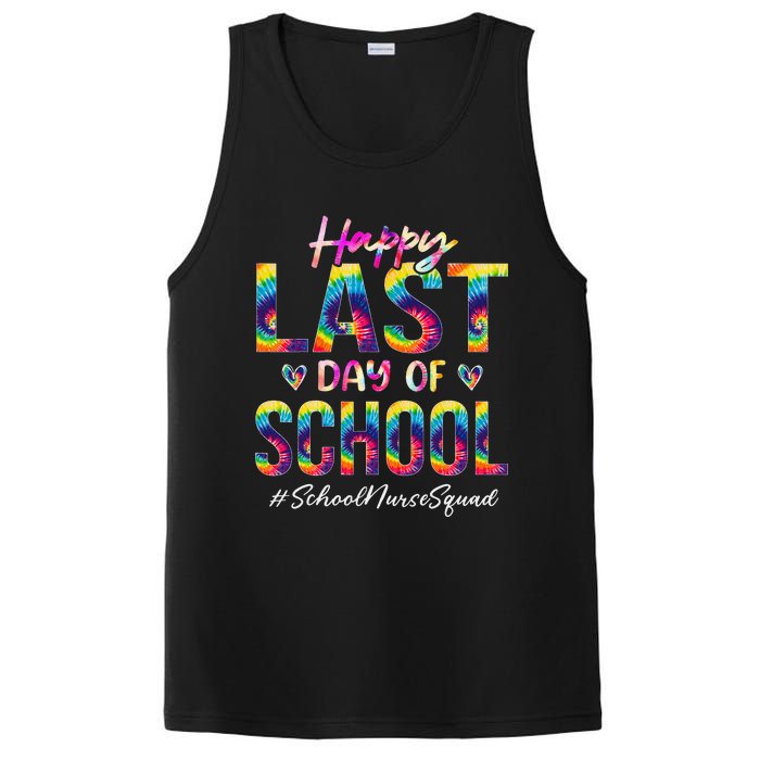 School Nurse Squad Happy Last Day of School Funny Tie Dye PosiCharge Competitor Tank