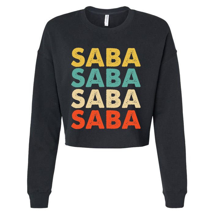 Saba Name Cropped Pullover Crew