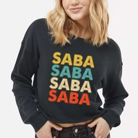 Saba Name Cropped Pullover Crew