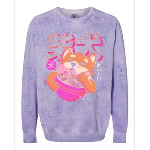 Shiba Noodles Colorblast Crewneck Sweatshirt