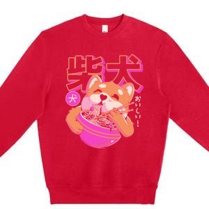 Shiba Noodles Premium Crewneck Sweatshirt