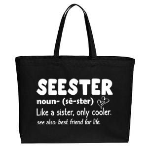 Seester Noun Seester Definition Sister Cotton Canvas Jumbo Tote