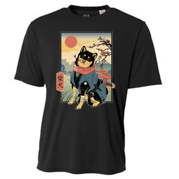 Shiba Ninja Samurai Dogs Pet Days For Friends Family Cooling Performance Crew T-Shirt