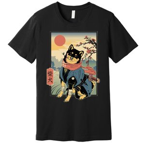 Shiba Ninja Samurai Dogs Pet Days For Friends Family Premium T-Shirt