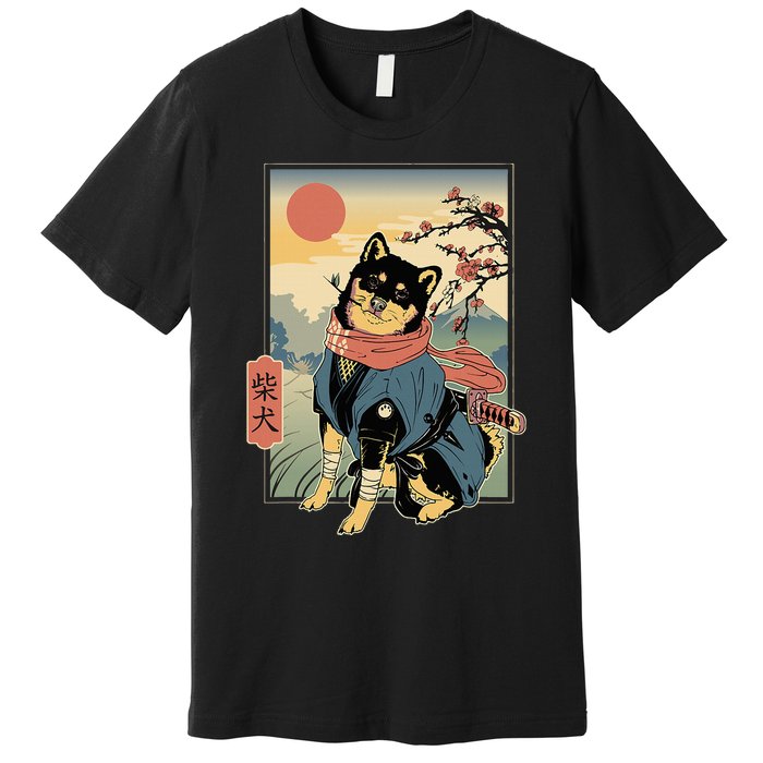 Shiba Ninja Samurai Dogs Pet Days For Friends Family Premium T-Shirt