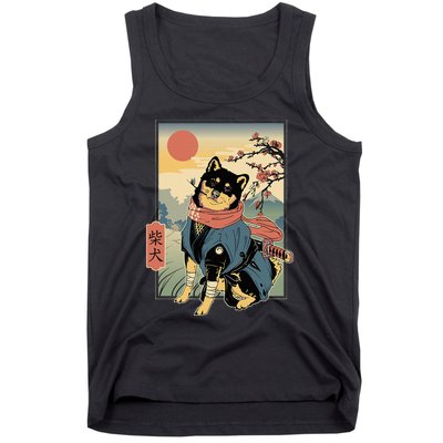 Shiba Ninja Samurai Dogs Pet Days For Friends Family Tank Top