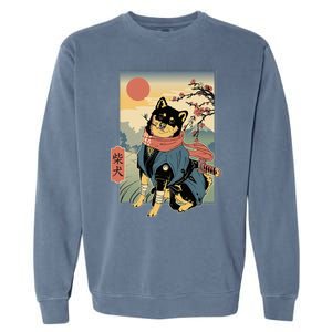 Shiba Ninja Samurai Dogs Pet Days For Friends Family Garment-Dyed Sweatshirt