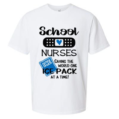 School Nurse Saving The World One Ice Pack At A Time! Sueded Cloud Jersey T-Shirt