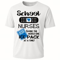 School Nurse Saving The World One Ice Pack At A Time! Cooling Performance Crew T-Shirt