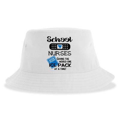 School Nurse Saving The World One Ice Pack At A Time! Sustainable Bucket Hat