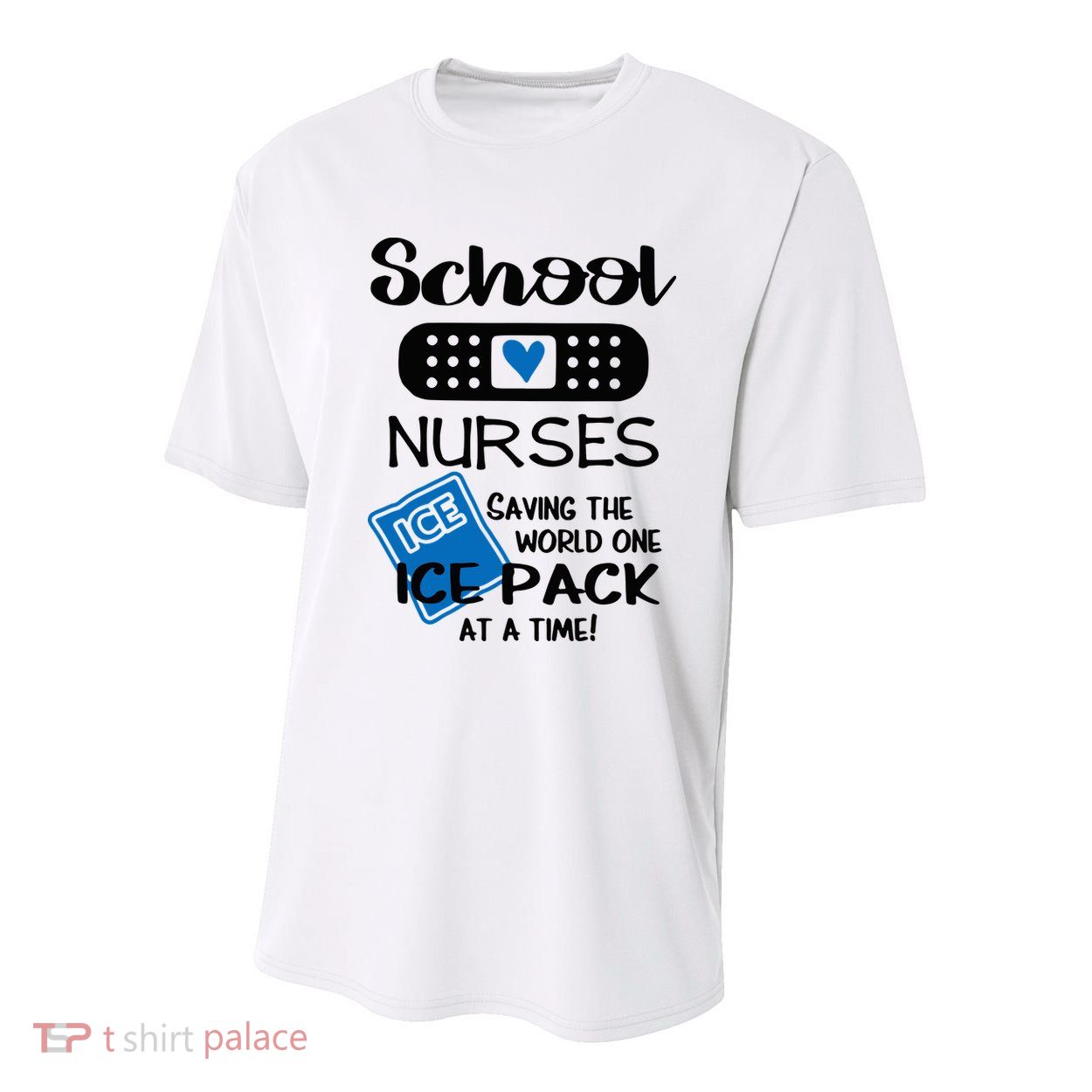 School Nurse Saving The World One Ice Pack At A Time! Youth Performance Sprint T-Shirt