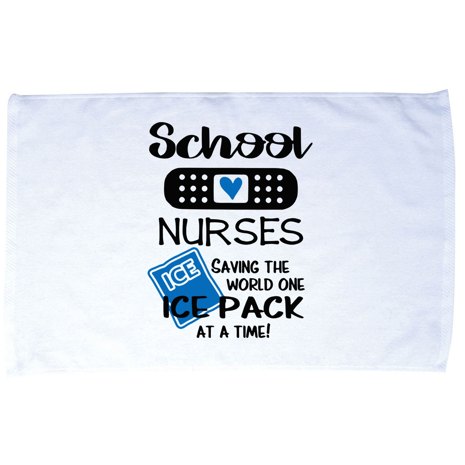 School Nurse Saving The World One Ice Pack At A Time! Microfiber Hand Towel