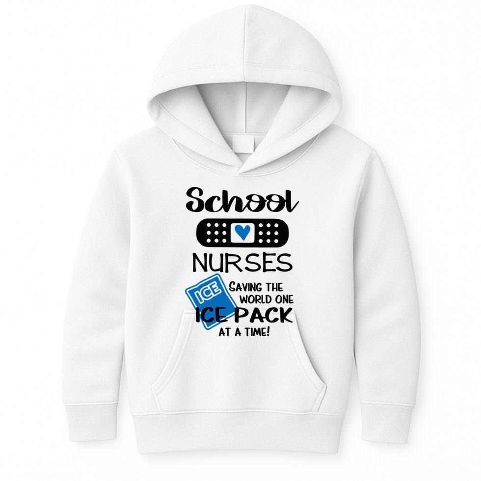 School Nurse Saving The World One Ice Pack At A Time! Kids Hoodie