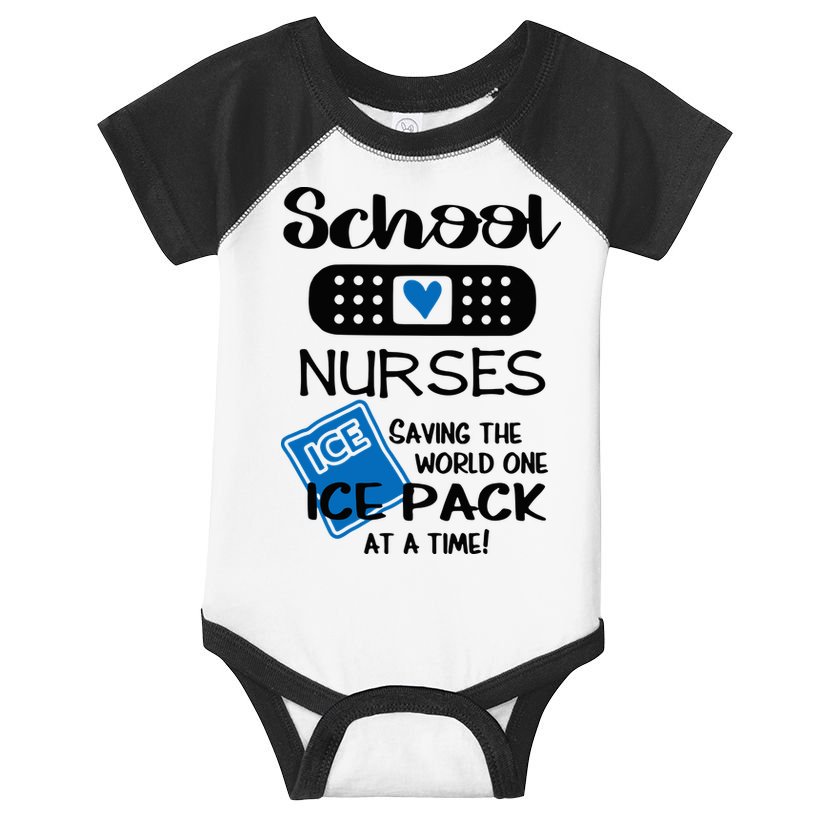School Nurse Saving The World One Ice Pack At A Time! Infant Baby Jersey Bodysuit