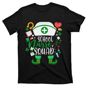 School Nurse Squad Irish Shamrock Happy St Patricks Day T-Shirt