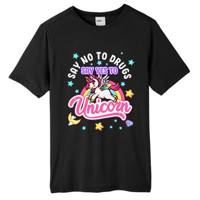 Say No Say Yes to Unicorns Red Ribbon Week Tall Fusion ChromaSoft Performance T-Shirt