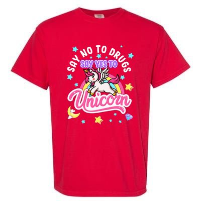 Say No Say Yes to Unicorns Red Ribbon Week Garment-Dyed Heavyweight T-Shirt