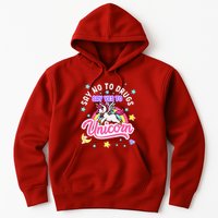 Say No Say Yes to Unicorns Red Ribbon Week Hoodie