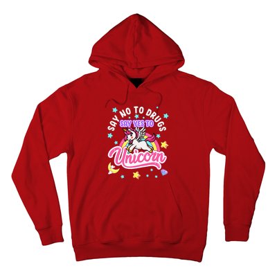 Say No Say Yes to Unicorns Red Ribbon Week Hoodie