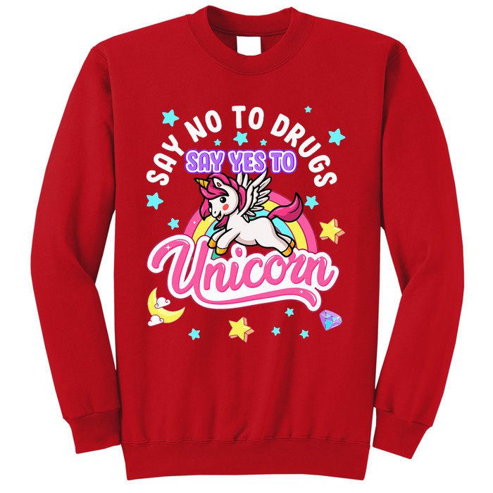 Say No Say Yes to Unicorns Red Ribbon Week Sweatshirt