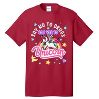 Say No Say Yes to Unicorns Red Ribbon Week Tall T-Shirt