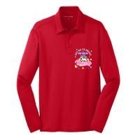 Say No Say Yes to Unicorns Red Ribbon Week Silk Touch Performance Long Sleeve Polo