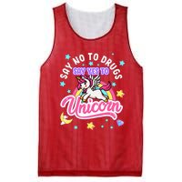 Say No Say Yes to Unicorns Red Ribbon Week Mesh Reversible Basketball Jersey Tank