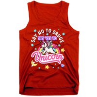 Say No Say Yes to Unicorns Red Ribbon Week Tank Top