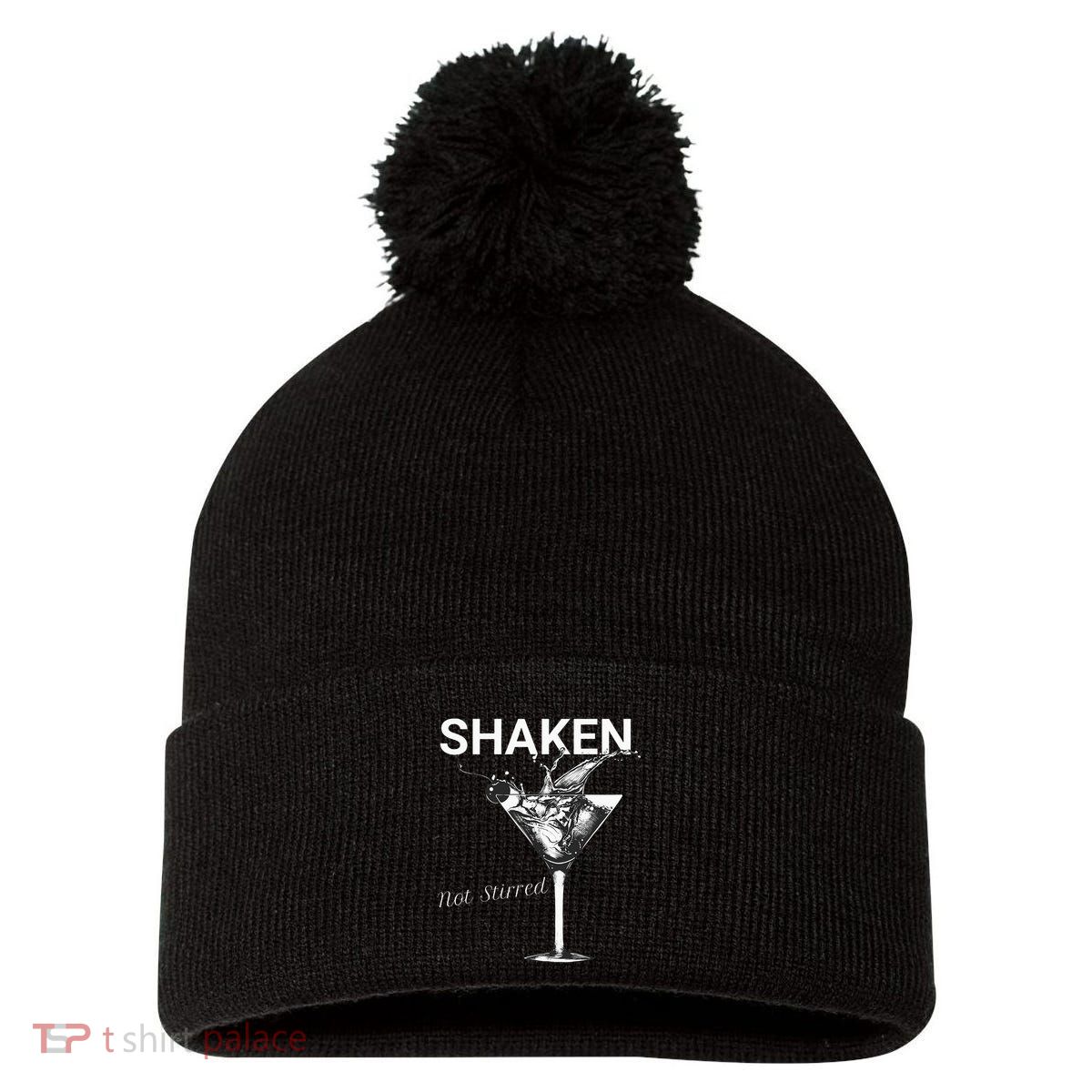 Shaken Not Stirred Pom Pom 12in Knit Beanie