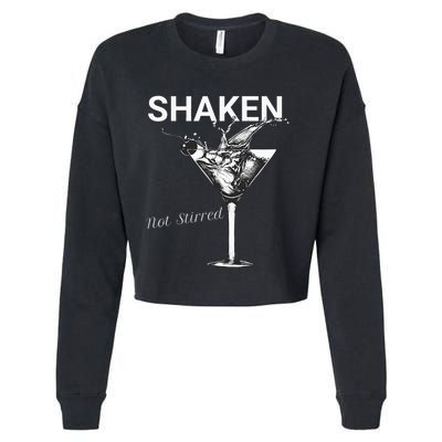 Shaken Not Stirred Cropped Pullover Crew