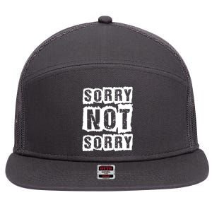 Sorry Not Sorry 7 Panel Mesh Trucker Snapback Hat