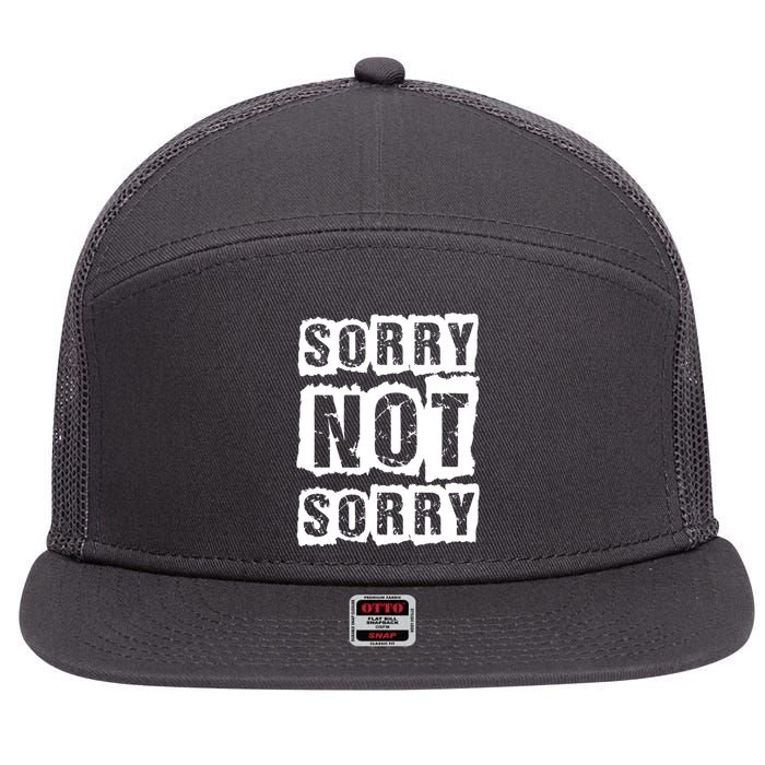 Sorry Not Sorry 7 Panel Mesh Trucker Snapback Hat