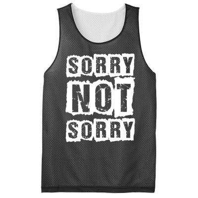 Sorry Not Sorry Mesh Reversible Basketball Jersey Tank