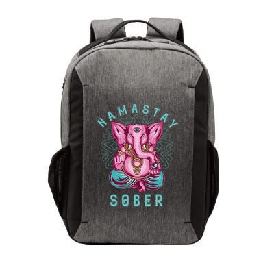 Sobriety Namastay Sober Elephant 12 Step Recovery Buddha Vector Backpack