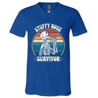 Stuffy Nose Survivor Funny Saying Cool Gift V-Neck T-Shirt