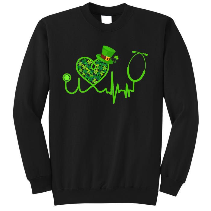 Stethoscope Nurse St Patrick's Day Lucky Nurse Shamrock Sweatshirt