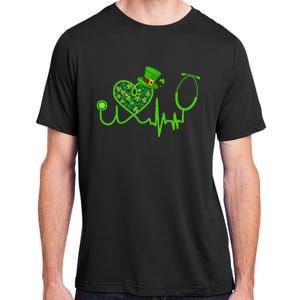 Stethoscope Nurse St Patrick's Day Lucky Nurse Shamrock Adult ChromaSoft Performance T-Shirt