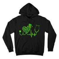 Stethoscope Nurse St Patrick's Day Lucky Nurse Shamrock Tall Hoodie