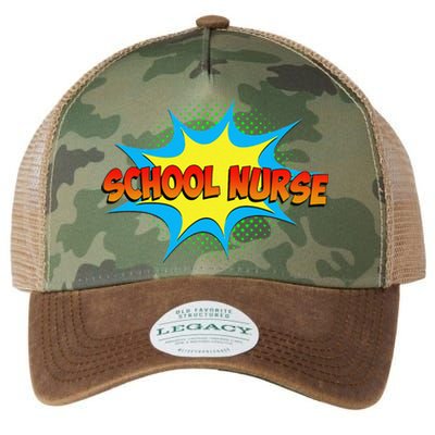 School Nurse Superhero Comics Cool International Nurses Day Legacy Tie Dye Trucker Hat