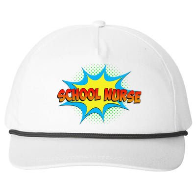 School Nurse Superhero Comics Cool International Nurses Day Snapback Five-Panel Rope Hat