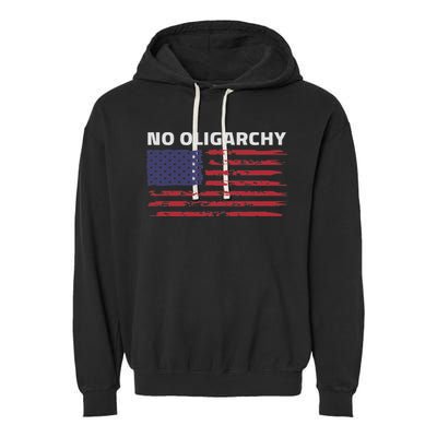Say No To Oligarchy Usa Us American Garment-Dyed Fleece Hoodie