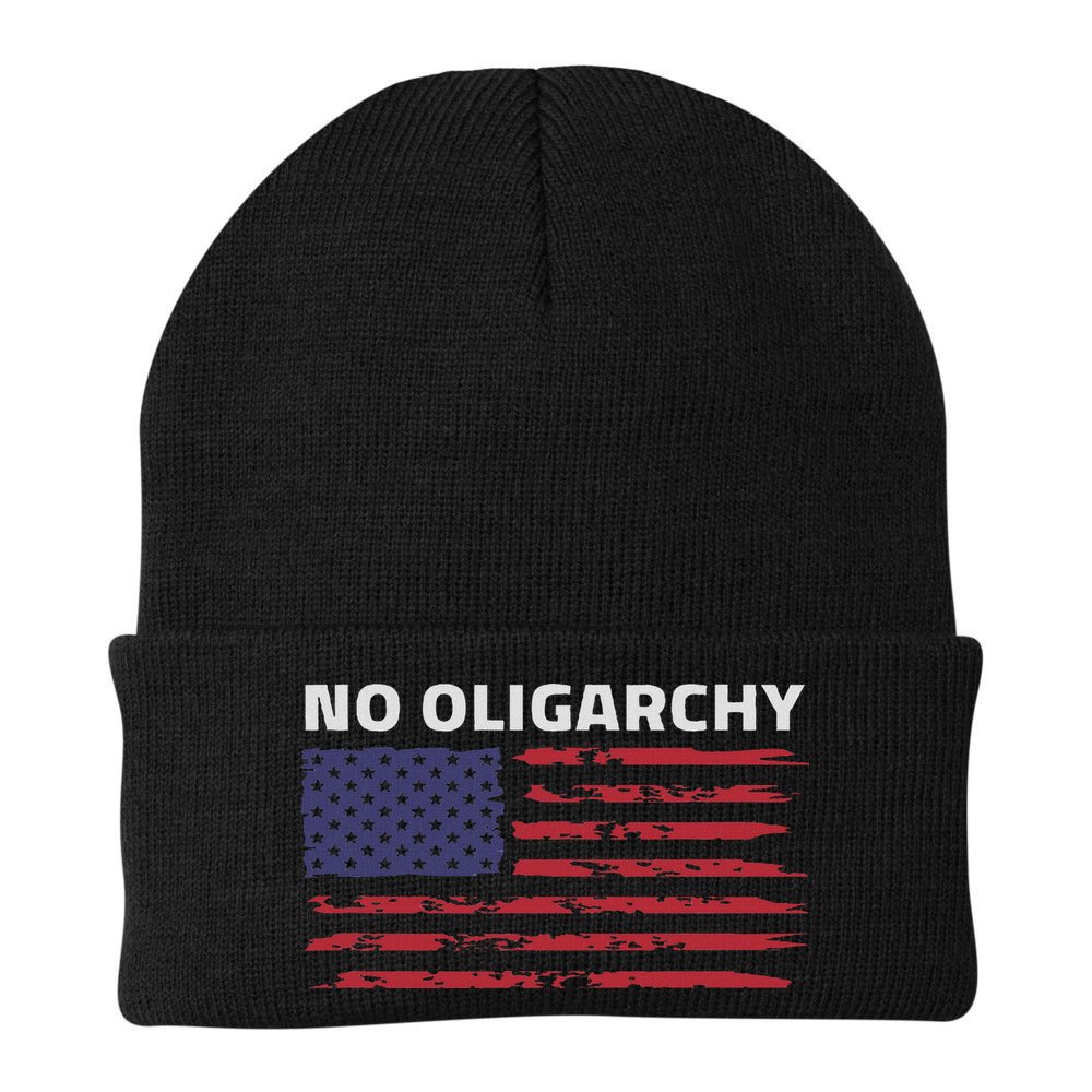 Say No To Oligarchy Usa Us American Beanie