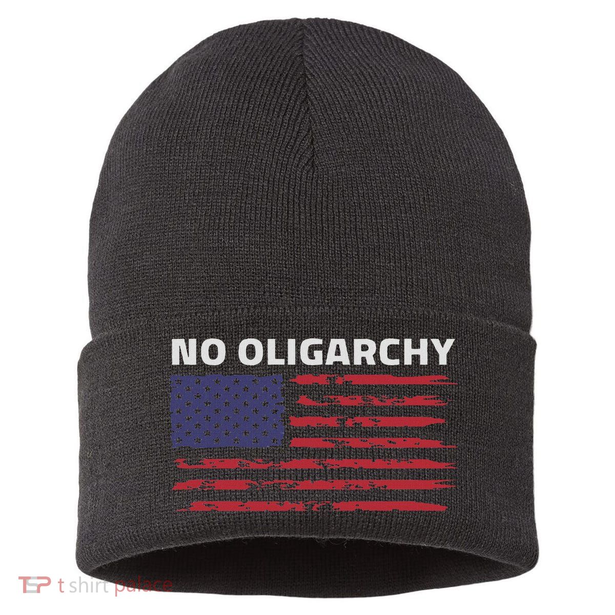 Say No To Oligarchy Usa Us American Sustainable Knit Beanie