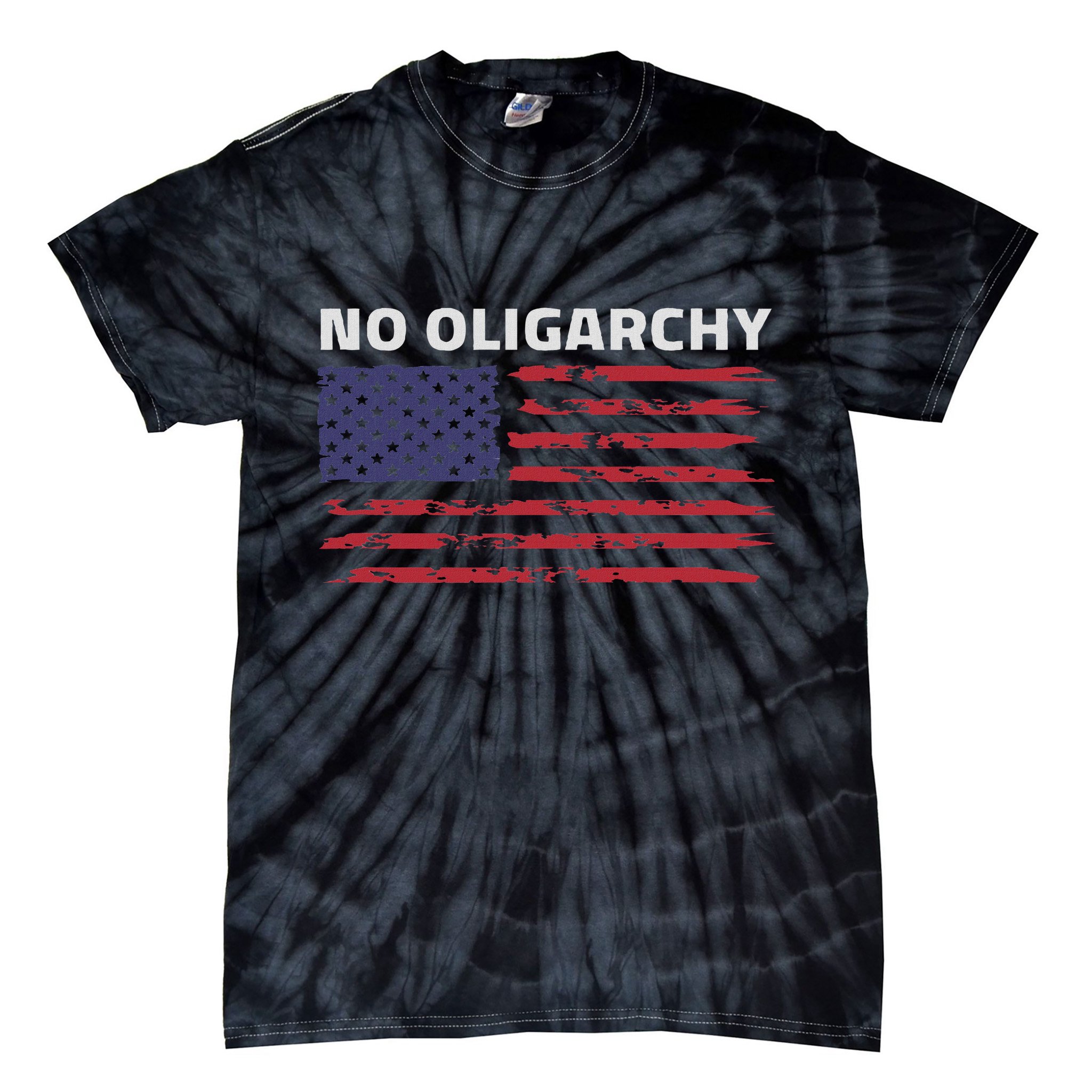 Say No To Oligarchy Usa Us American Tie-Dye T-Shirt